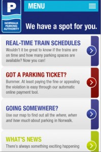 Norwalk Parking Authority's Mobile Website